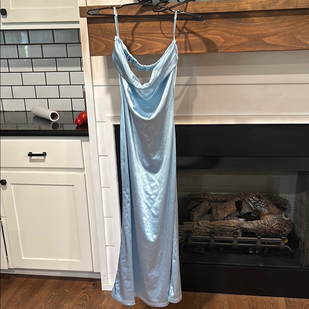 Blue Satin dress